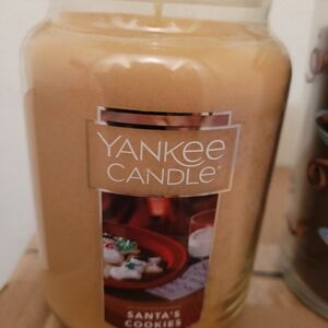 Yankee Candle Santa's Cookies Creme Colored Candle Large Jar 22oz.